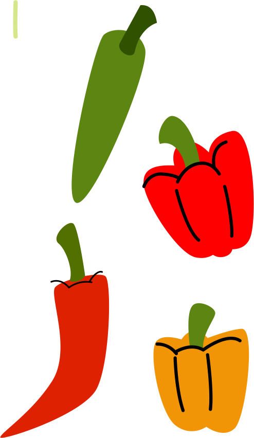 chiles de colores vector